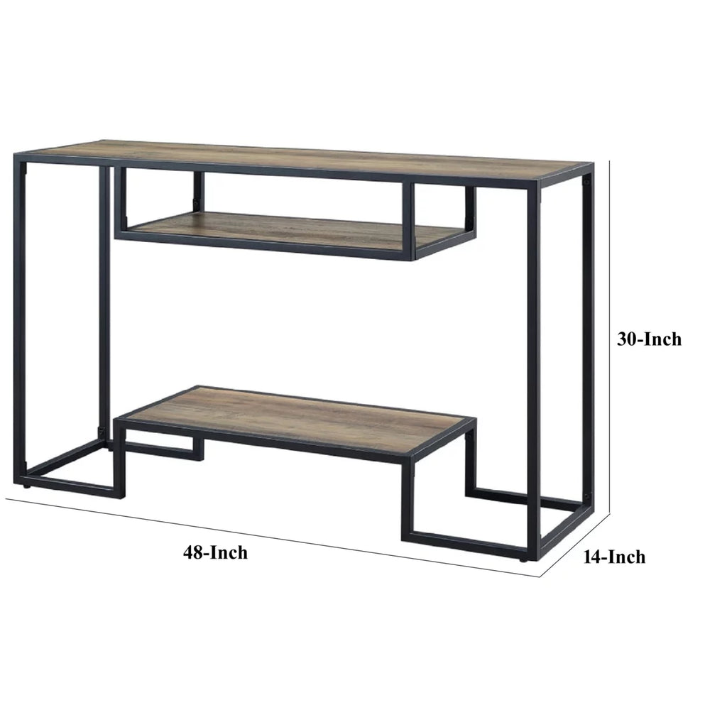 Rustic Oak Wood Sideboard Sofa Table M415983