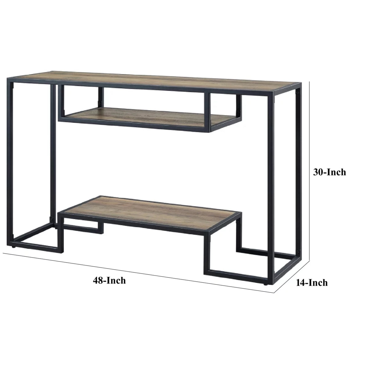 Rustic Oak Wood Sideboard Sofa Table M415983