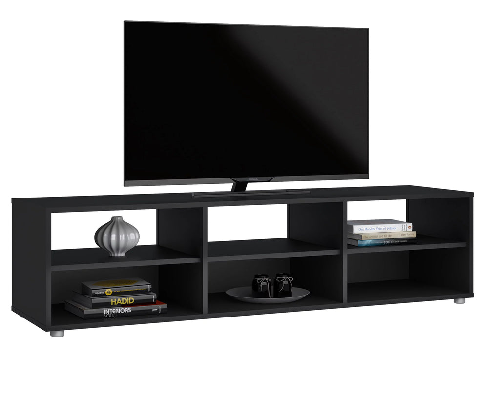 White 6 Shelf TV Stand P3535