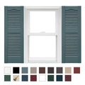 Open Louver Vinyl Shutters (1 Pair) 14.5 x 55 Wedgewood Blue H8924