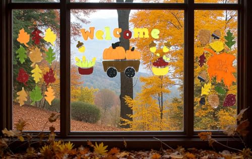 Winter Gel Cling Stickers for Windows and Mirrors, 6 Sheets F24781
