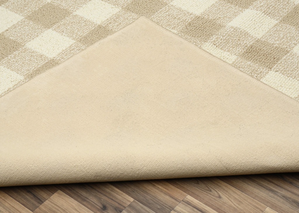 Tan/Ivory Buffalo Plaid 7 ft. x 10 ft. Area Rug B5163