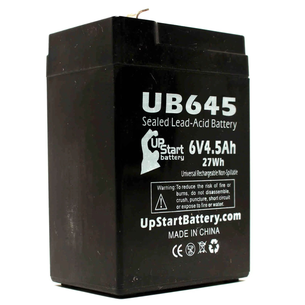 6V 4.5Ah Sealed Lead Acid Battery 5 Pack with Terminal Adapters P83931