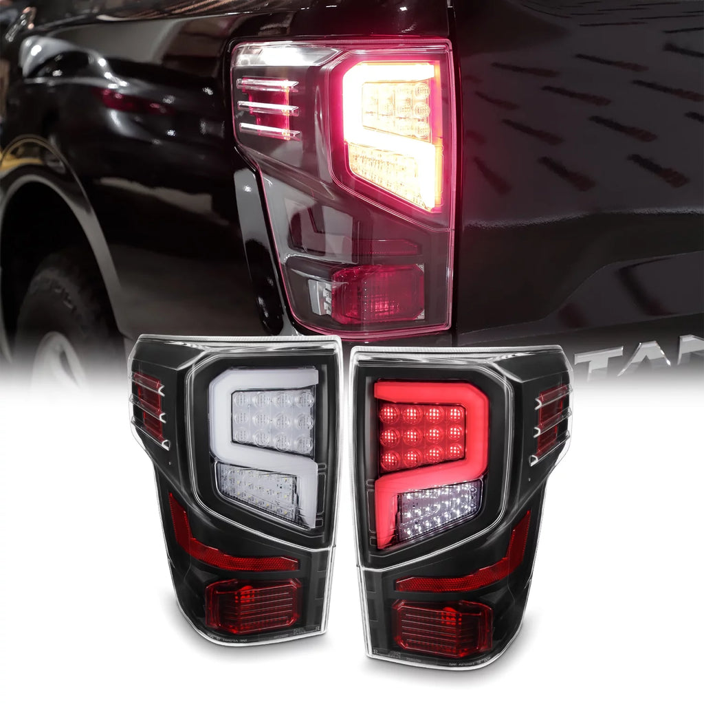 For 2016-2023 Nissan Titan LED Tail Lights Black Housing T212966