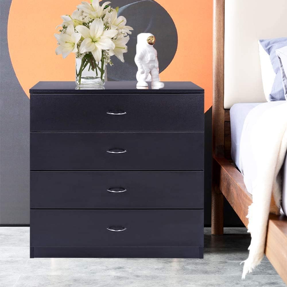 White 7 Drawer Wooden Chest Dresser with Wheels E999510
