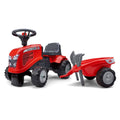 Ride-On & Push-Along Tractor with Trailer & Tools N200