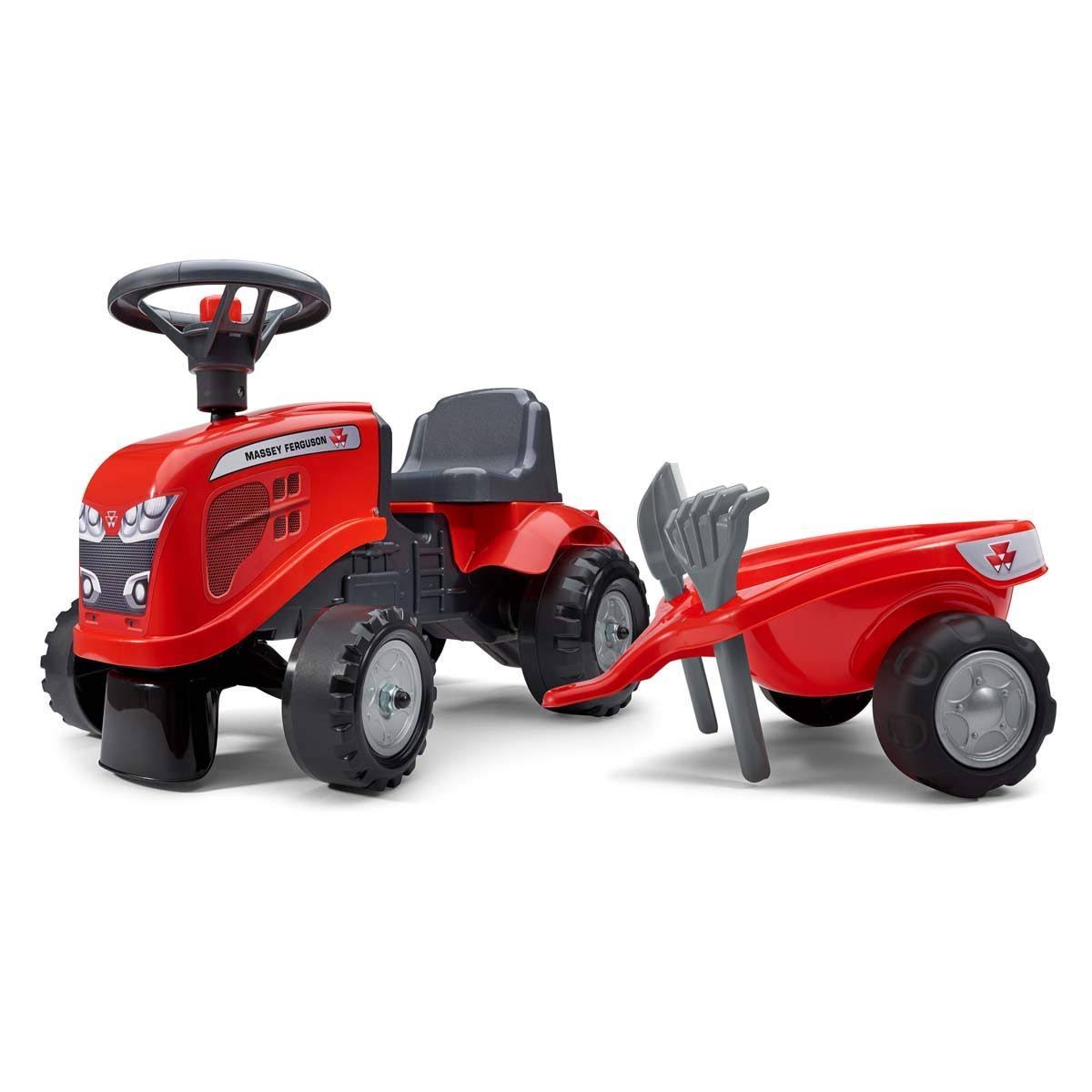 Ride-On & Push-Along Tractor with Trailer & Tools N200