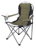 Green Padded Camping Folding Chair 2-Pack O853