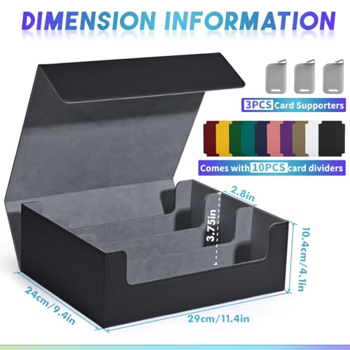 1800+ PU Leather Magnetic Card Storage Box Z756