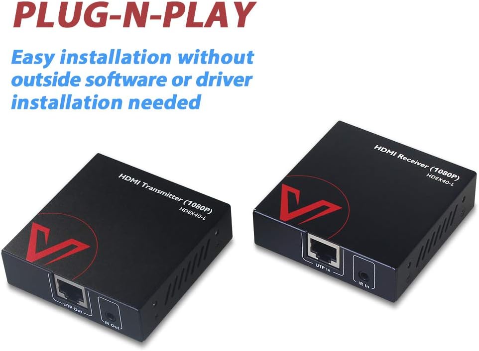 HDMI Extender over Cat5e/6/6a/7 up to 1080P@60Hz 164ft with IR Remote Control G30489