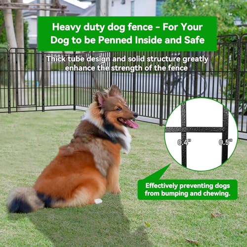Heavy Duty 12 Panels Dog Playpen 47" Height Snowy Black C2616