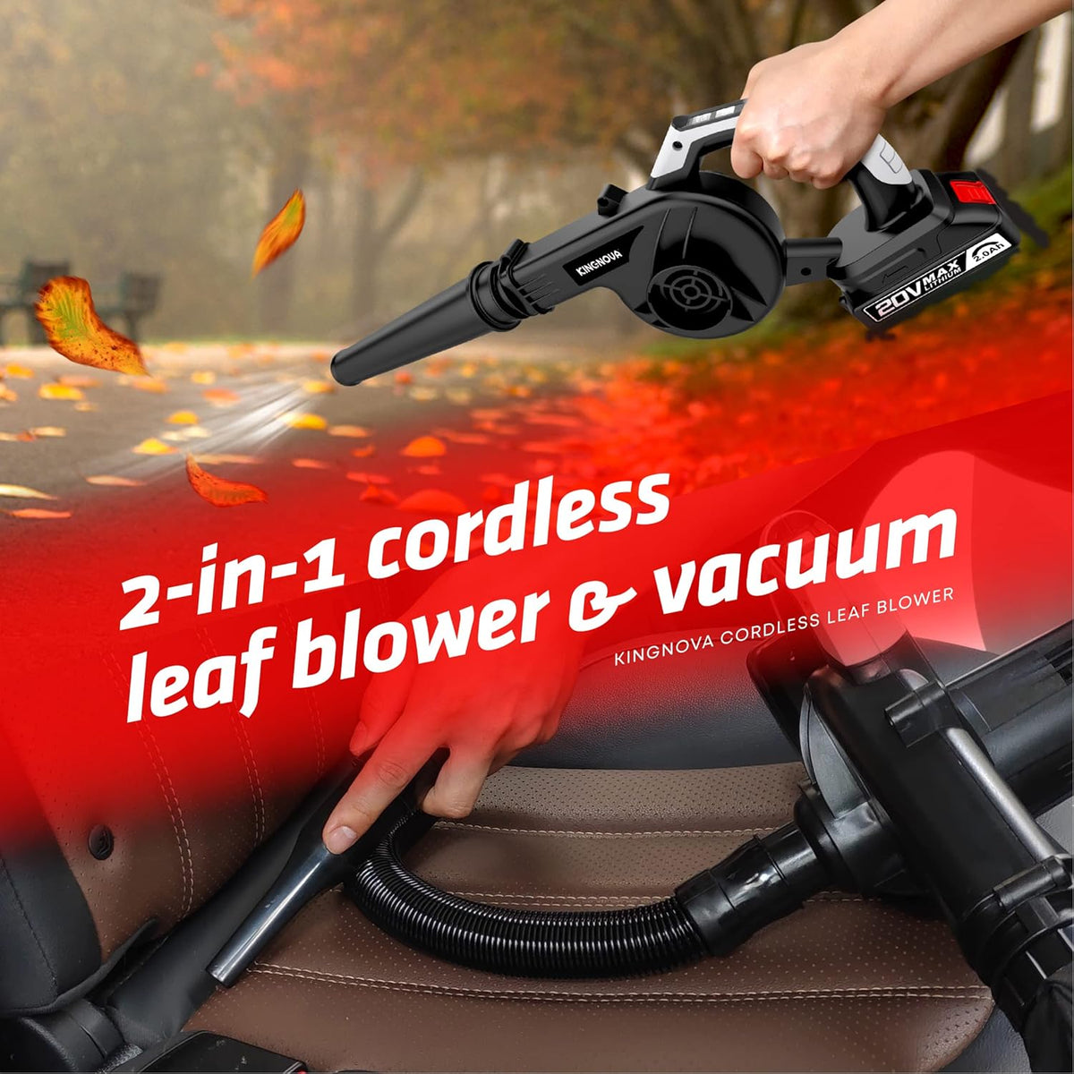 Cordless Leaf Blower 2 in 1 Vacuum Cleaner E946928