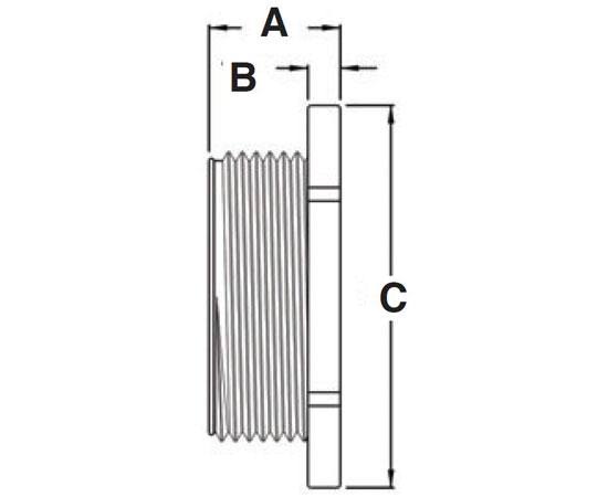 3-1/2 inch x 2-1/2 inch Die Cast Zinc Reducing Bushing X6465