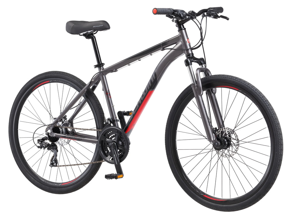 Hybrid Bike 700c Wheels 21 Speeds Mens Frame Grey C389523