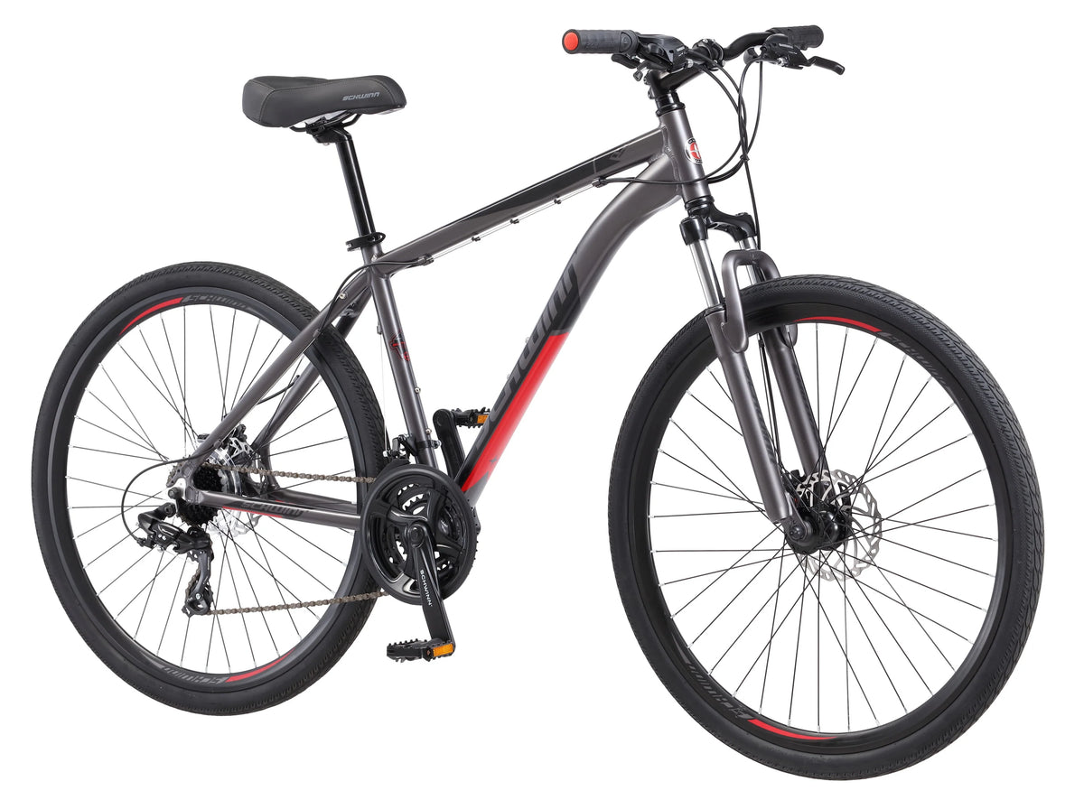 Hybrid Bike 700c Wheels 21 Speeds Mens Frame Grey C389523