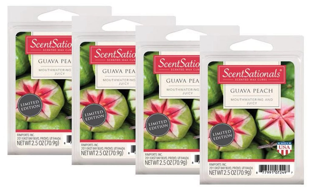 Guava Peach Scented Wax Melts 2.5 oz 4-Pack X779
