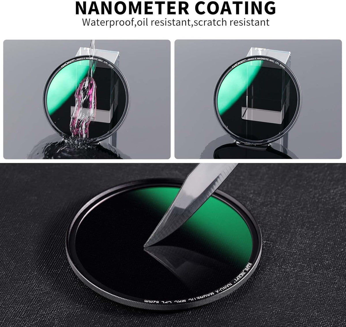 55mm Circular Polarizing Filter Kit with Adapter Ring and Lens Cap T17080