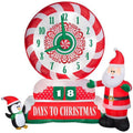 9 ft. Inflatable Christmas Scene Clock C7810