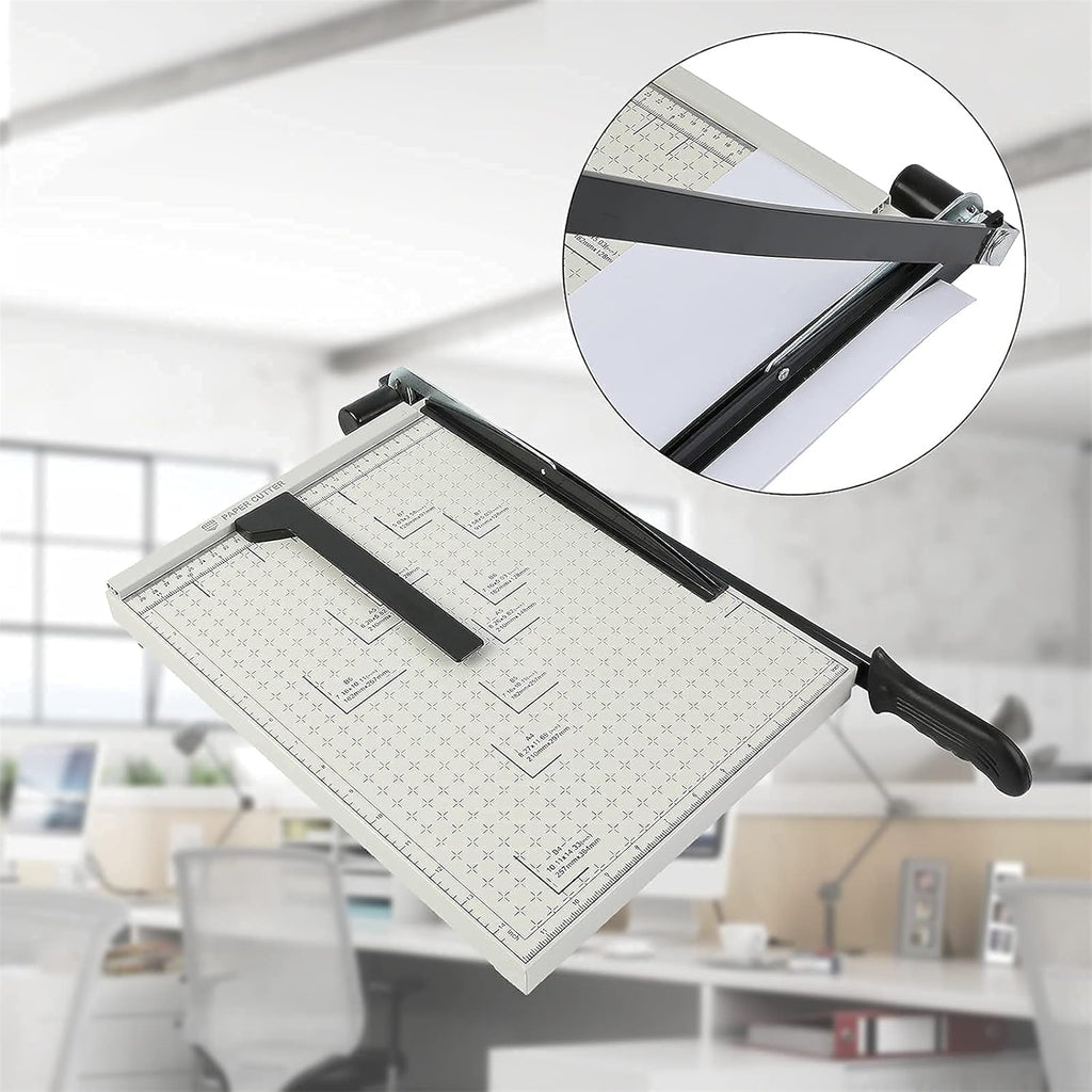 Guillotine Paper Trimmer 15” Cutting Length with Safety Blade Lock X38044