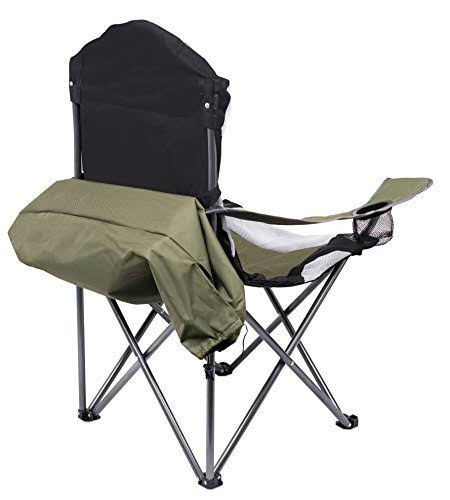 Green Padded Camping Folding Chair 2-Pack O853