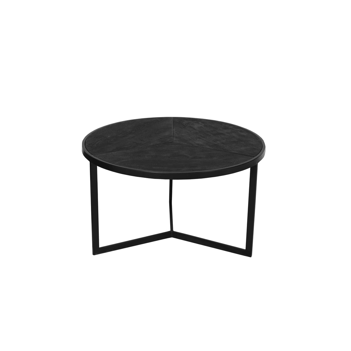 Round Nesting Coffee Table Set Of 2 Mango Wood H949399