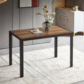 47 Inch Black Metal Dining Table V10318