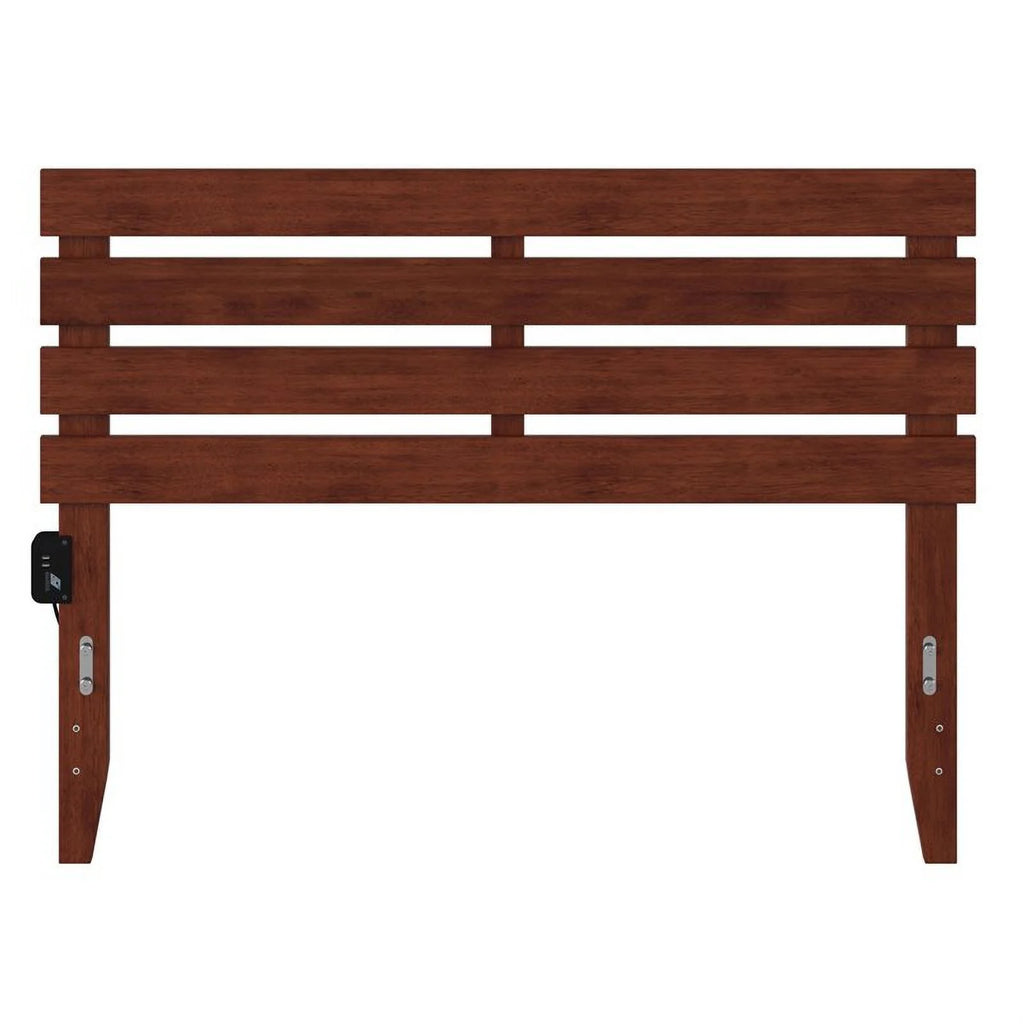 Solid Wood Full Headboard with USB Charger J98515
