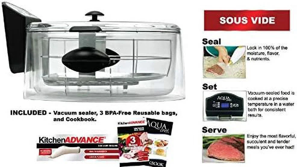 Sous Vide Cooker 8L Digital LED Slow Cooker with Vacuum Sealer P895170