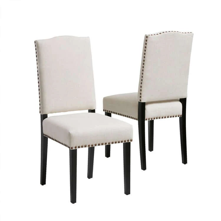 Beige Fabric Dining Room Chairs U5950