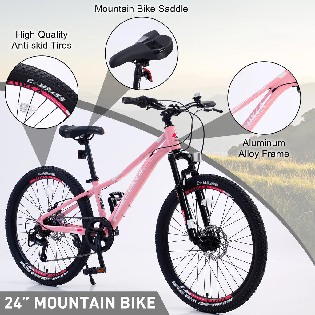 20 Carbon Steel 7-Speeds Kids Mountain Bike E162198
