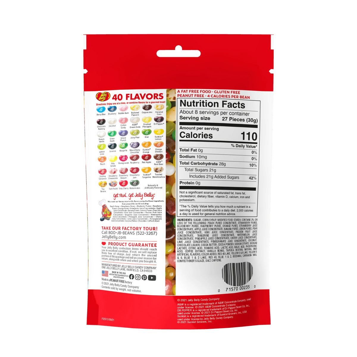 8.25 oz Bag Assorted Flavors Jelly Beans Candy T760