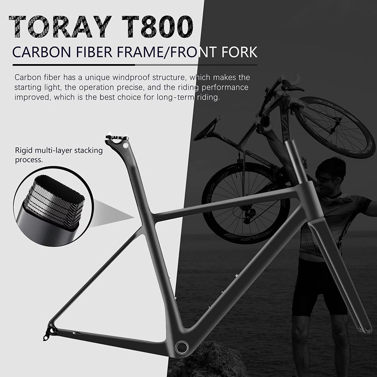 Carbon Fiber 700C Road Bike 22 Speed J405
