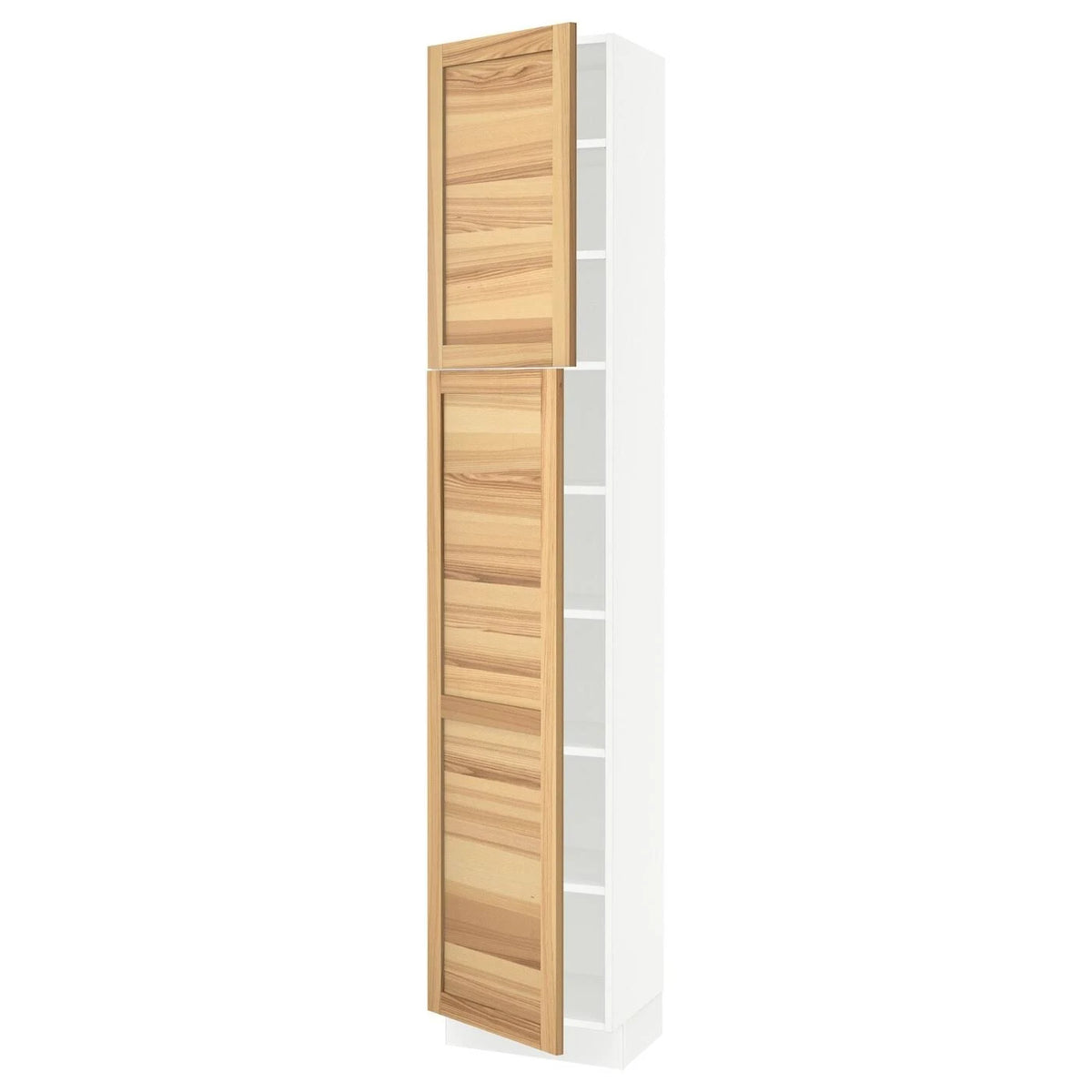 White High Cabinet with shelves and 2 Doors K239