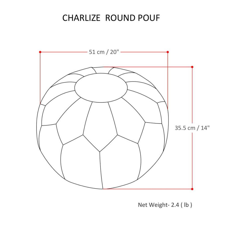Round Pouf in Gold Z5911
