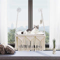 Macrame Cat Window Perch Hammock V216