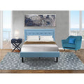 Full Size Bedroom Set - Denim Blue Black Navy Blue C686705