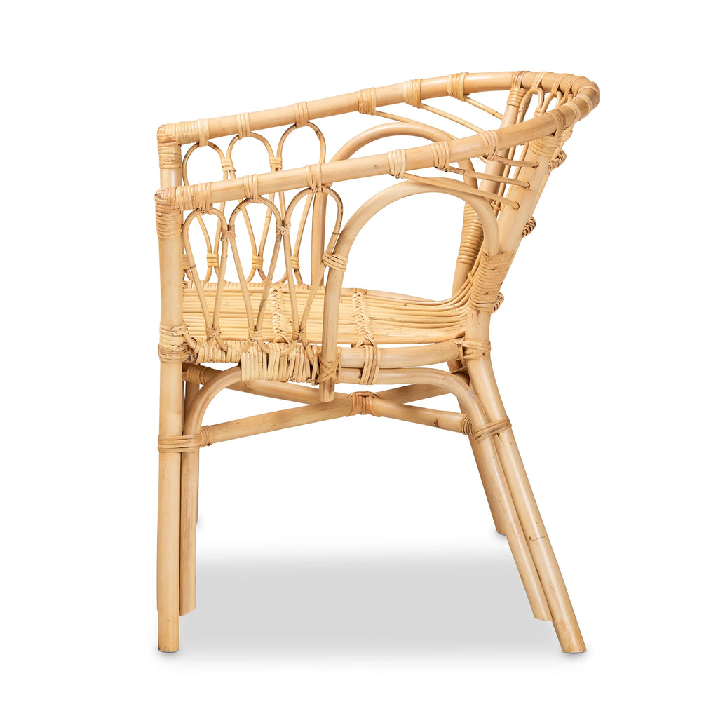 Natural Brown Rattan Dining Chair O738564