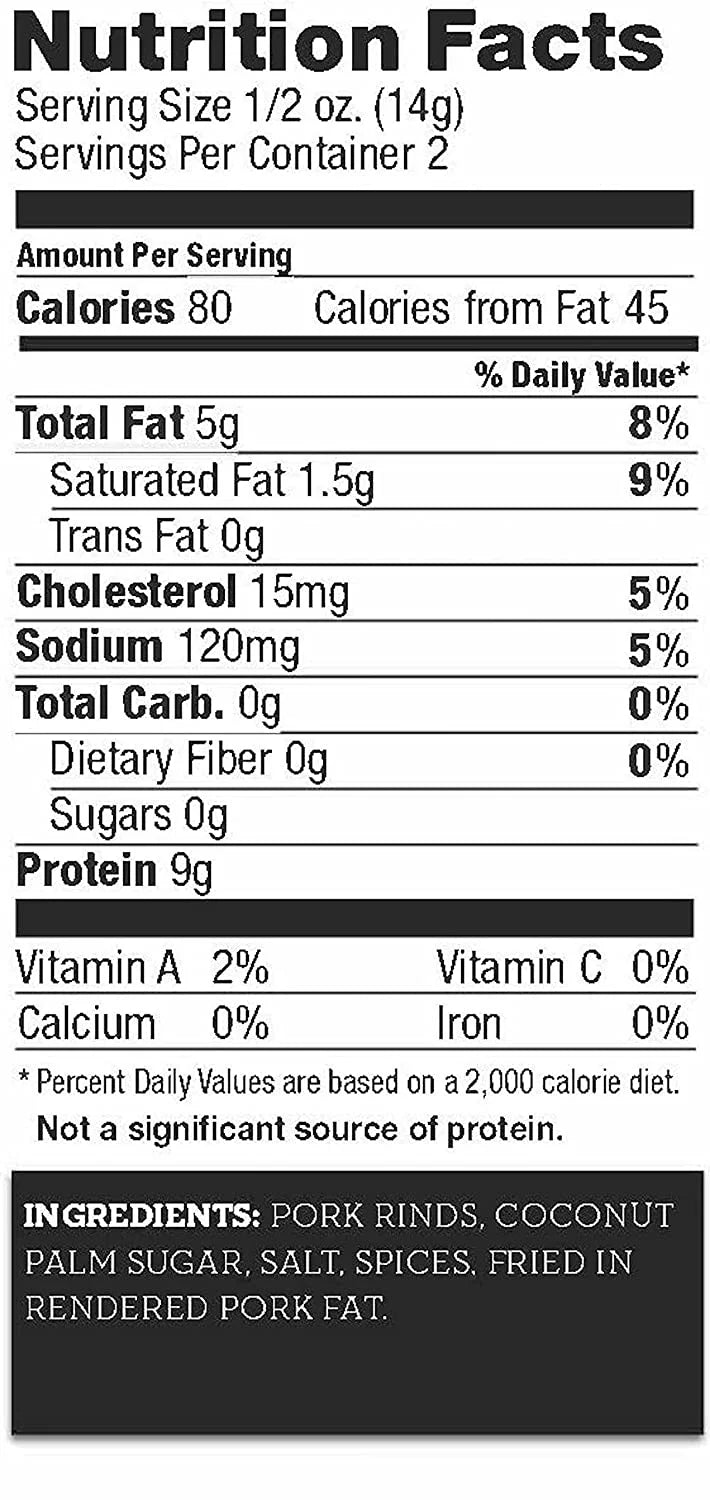 2.5 oz Pack of 3 Fried Pork Rinds D7309