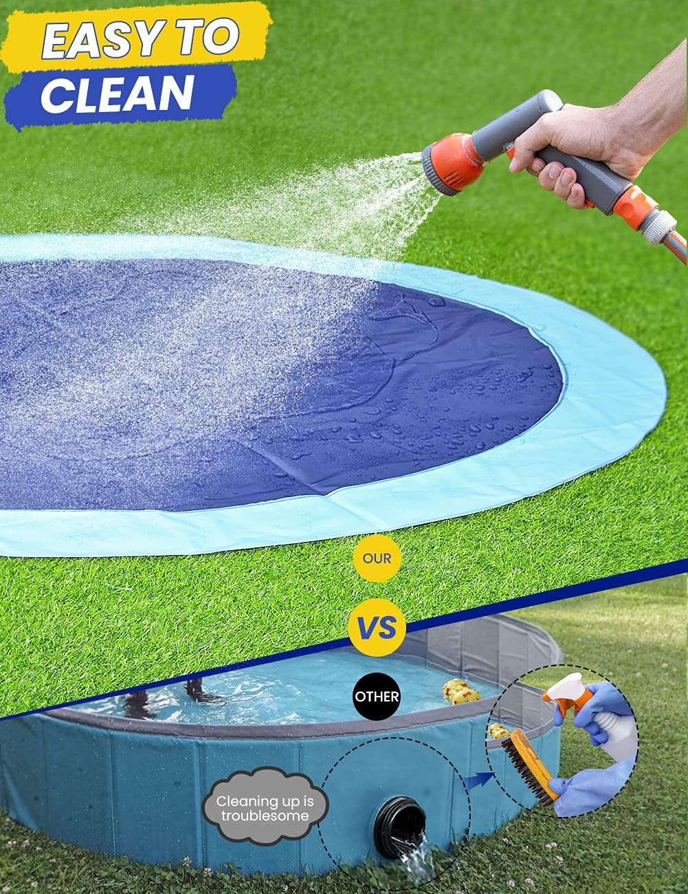 Non Slip Splash Pad Water Play Mat (59 inch) F597684