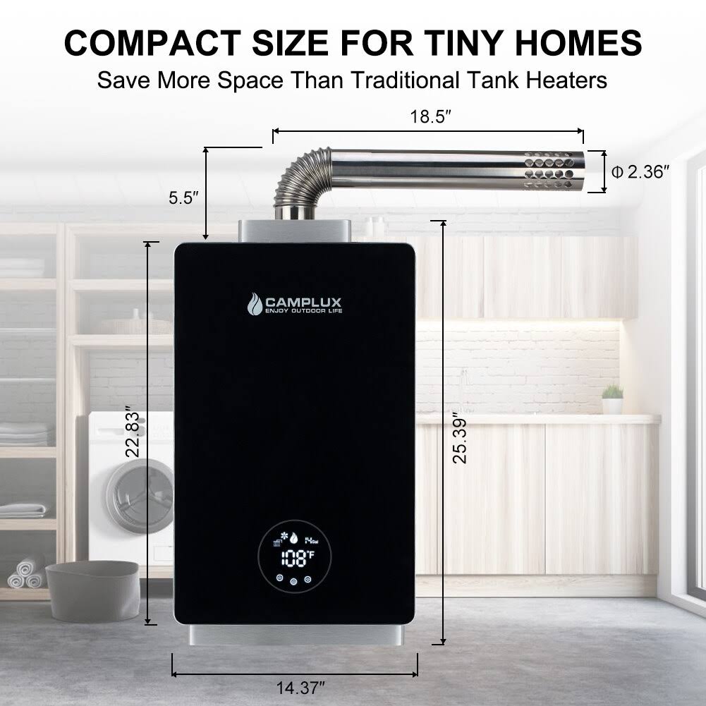 12L 3.18 GPM Indoor Tankless Natural Gas Water Heater T2417