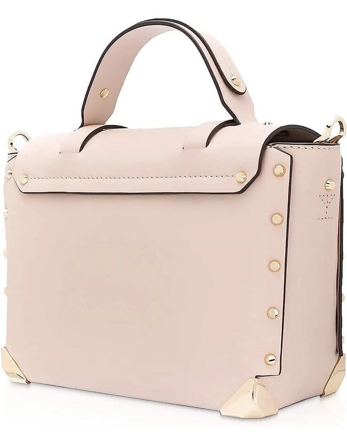 Powder Blush Leather Satchel Handbag W553