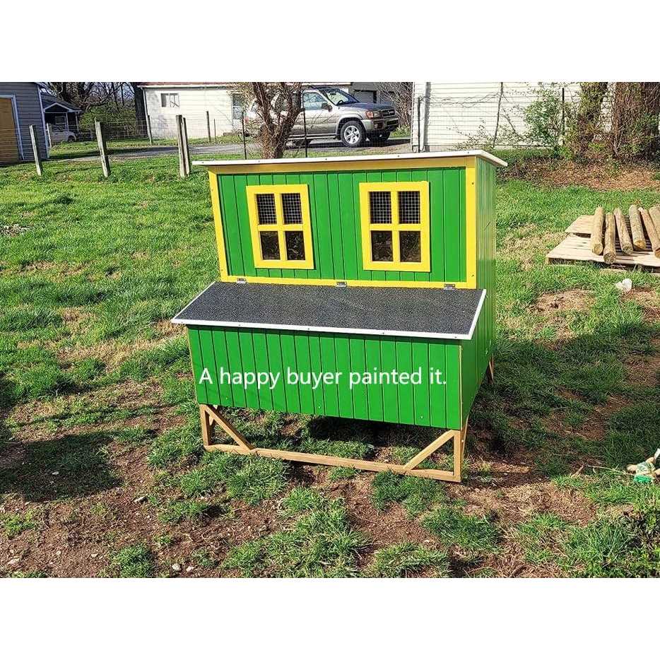 Large Wood Chicken Coop 4-8 Chickens 4 Nesting Box R567