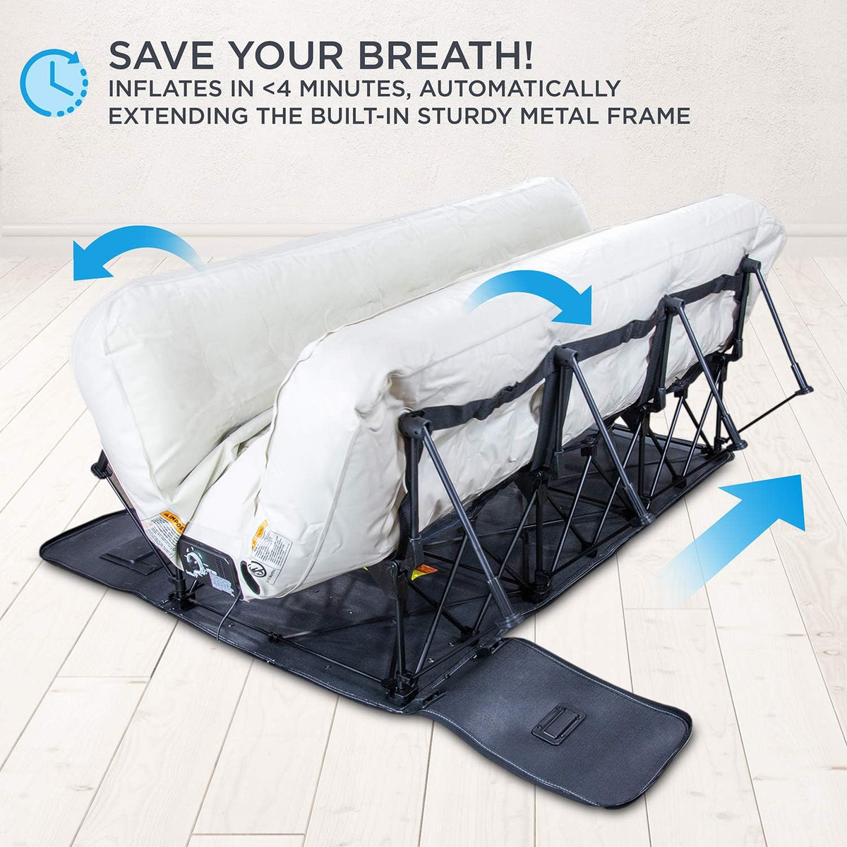 Queen Air Mattress with Frame & Rolling Case M336