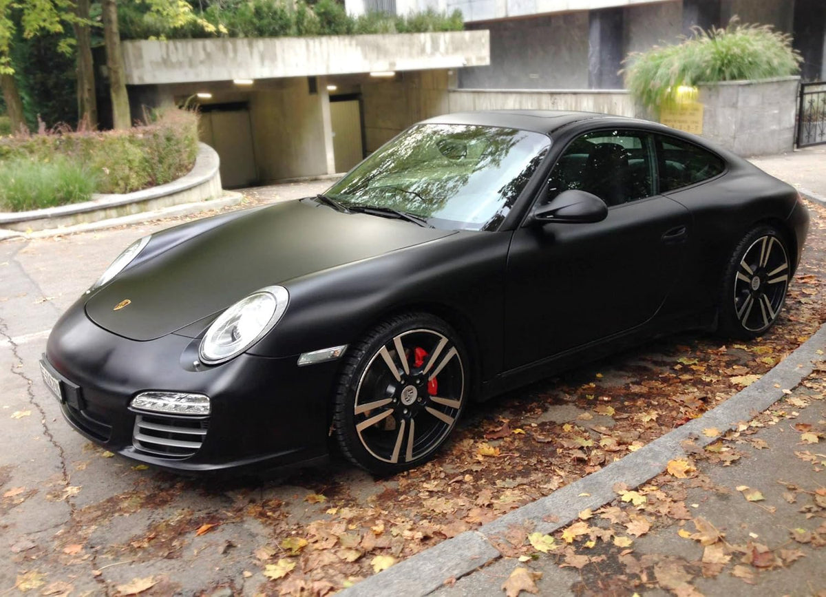 Black Matte 5 Foot x 6 Foot Car Wrap Vinyl Roll 3Mil Pack of 2 K12180