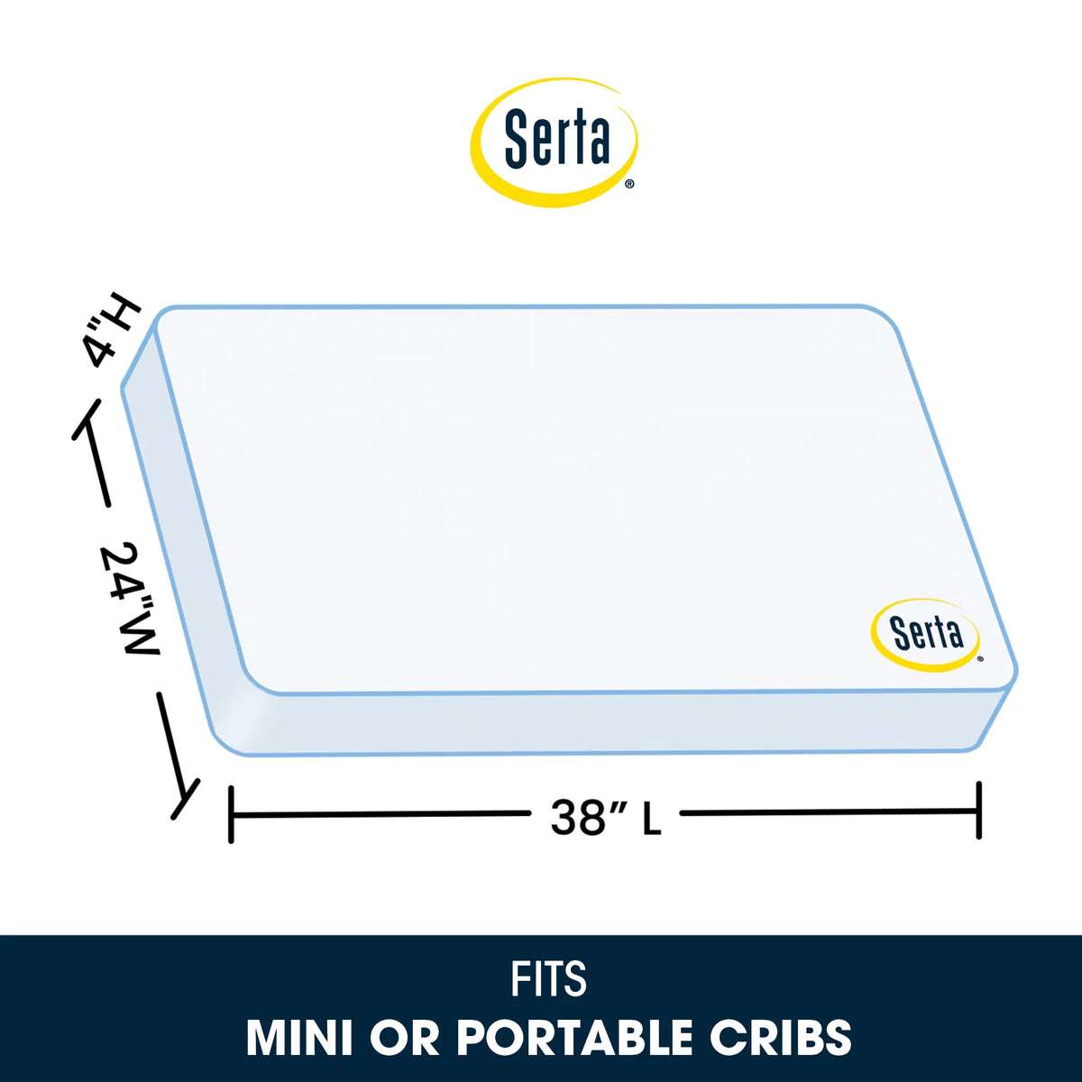 Mini Portable Dual Sided Crib & Toddler Mattress W98676