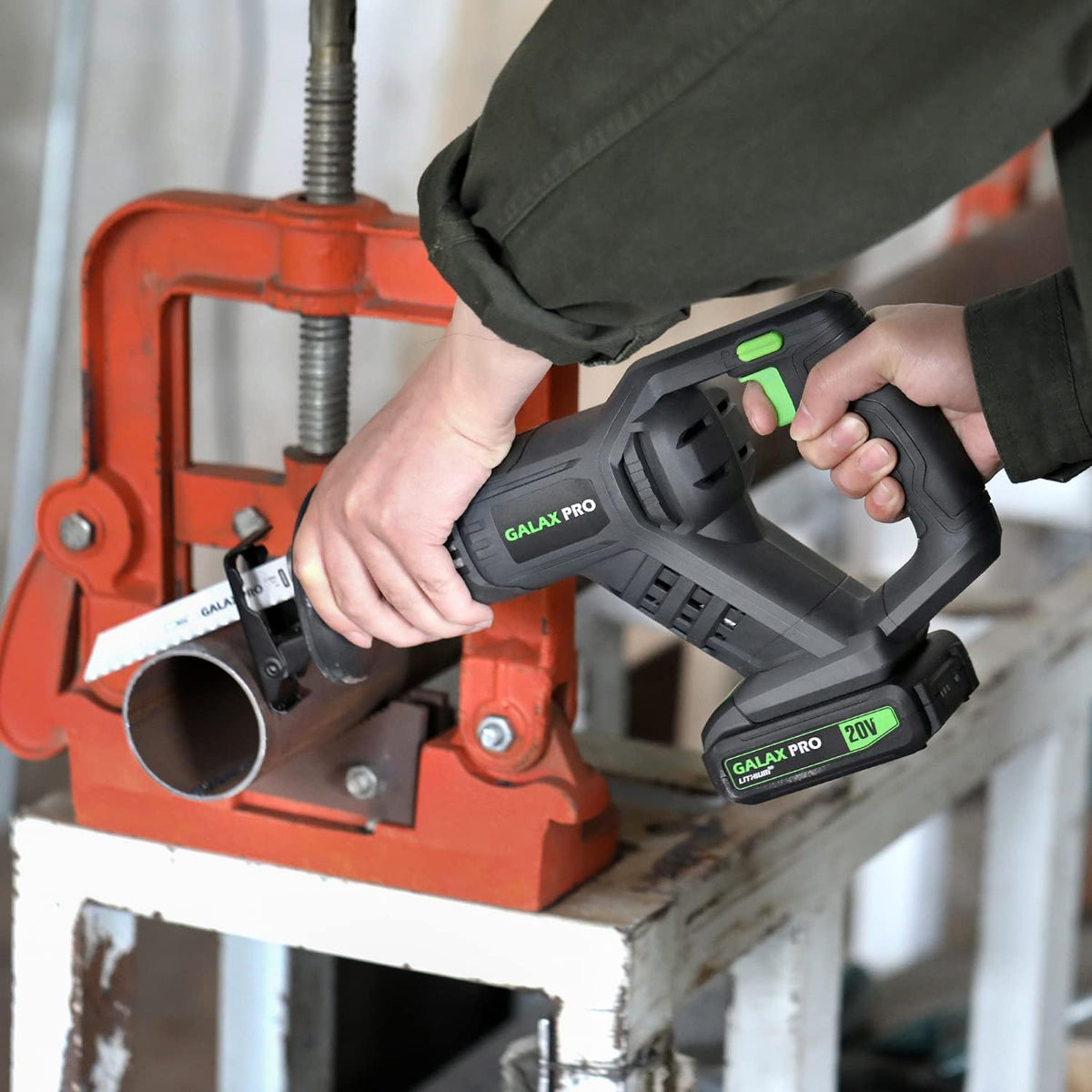 Cordless Reciprocating Saw with 20V 2.0Ah Battery, 6-inch Wood and Metal Saw Blades K840768