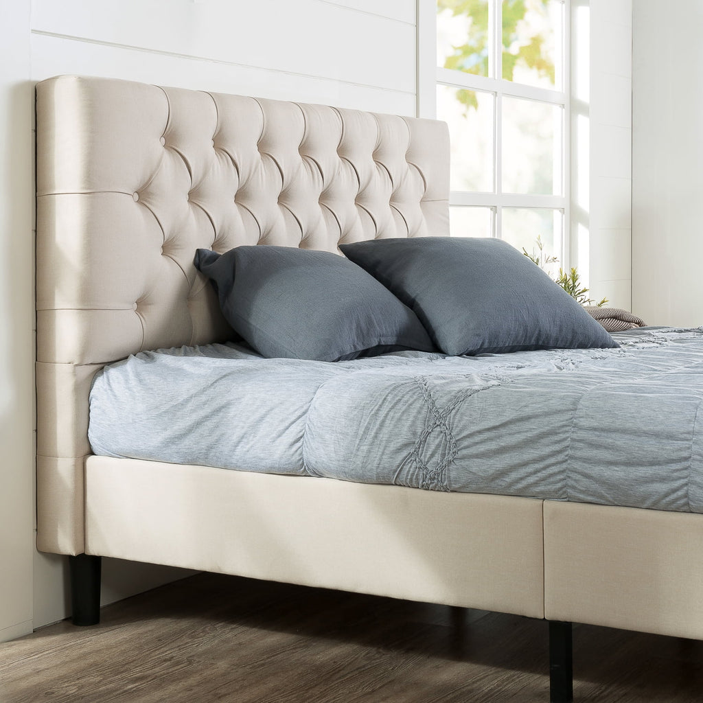 Queen Upholstered Platform Bed Frame J379880