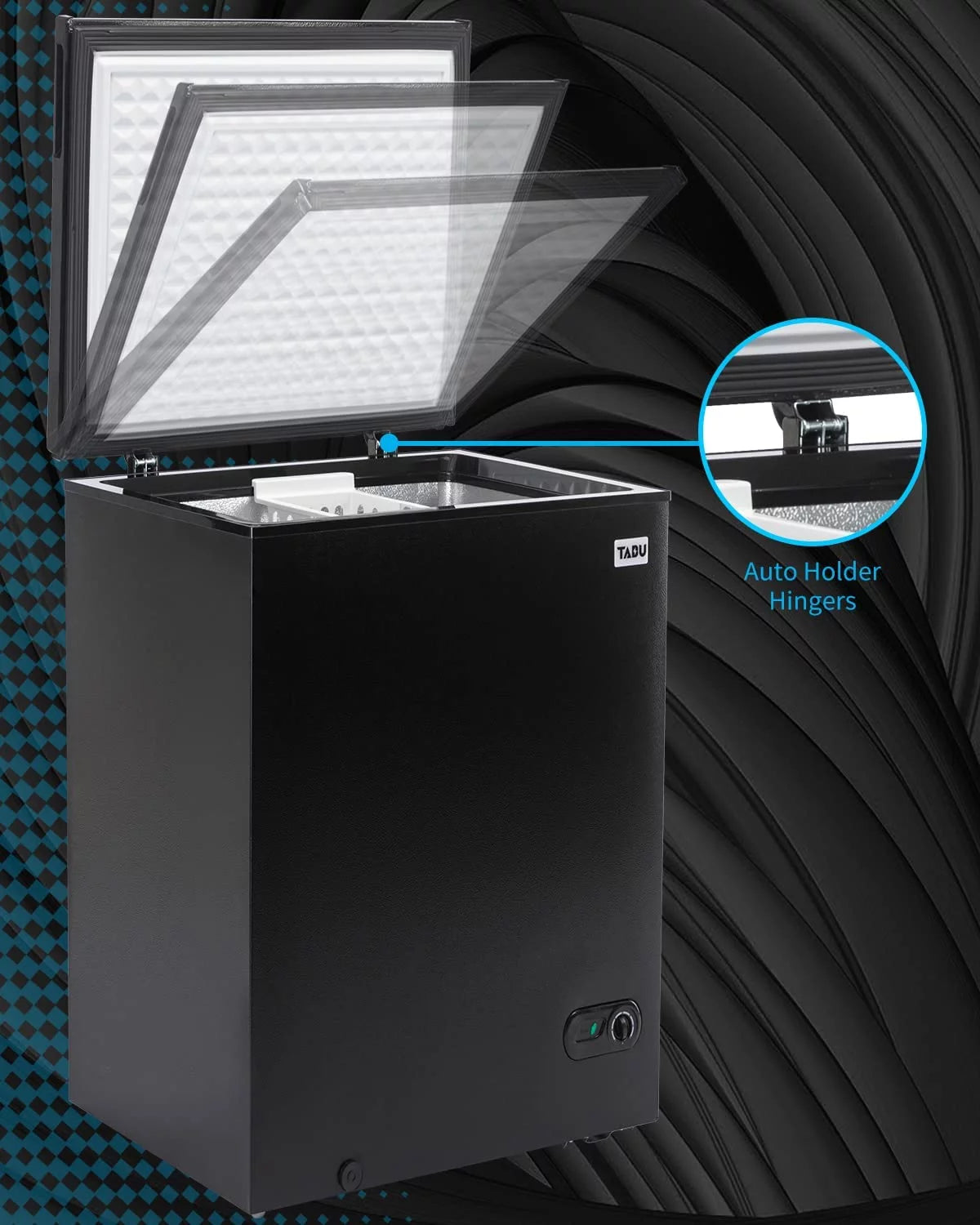 10.0 Cu Ft Black Chest Freezer with Removable Basket I3828