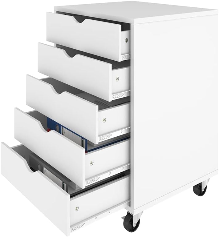 5 Drawer Black Storage Cabinet A2509