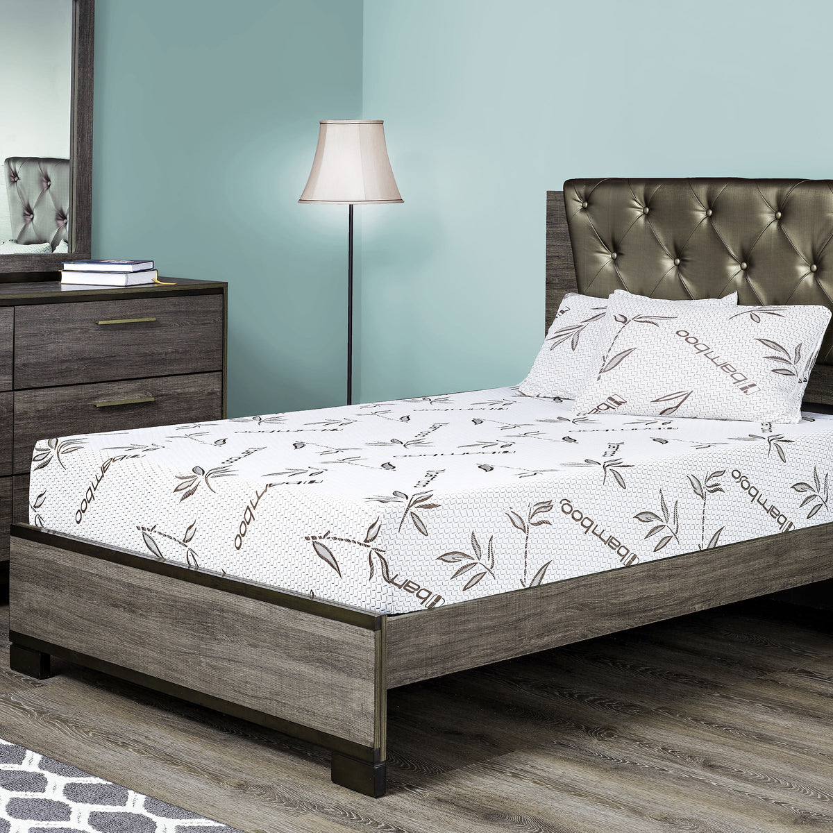 8 inch Gel Memory Foam Mattress with Bamboo Cover W559